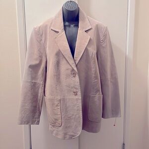 - St. John’s Bay authentic suede tan blazer size  XL vintage